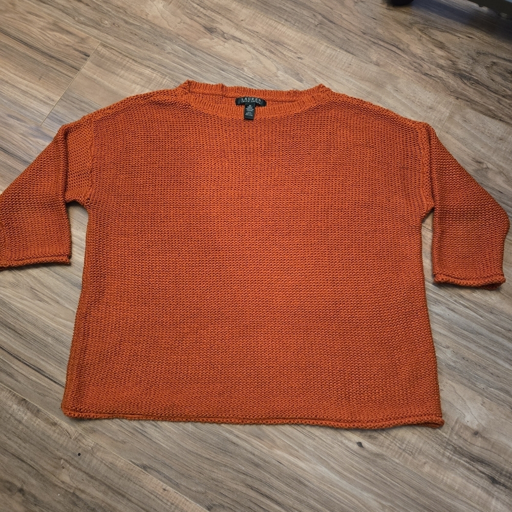 Lauren Ralph Lauren Women's Orange Crewneck Sweater